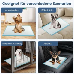 60 x 43 cm (300 Stück) 6-lagige auslaufsichere Haustierpads für Stubenreinheitstraining super absorbierend