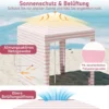 185 x 185 cm Strandzelt Höhenverstellbar Seitenwand Sandsäcke Tragetasche Strand Camping Rosa