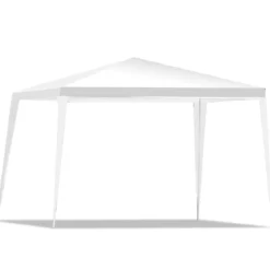 3 x 3 m Faltpavillon Partyzelt Gartenzelt mit Heringen & Windseilen Weiß