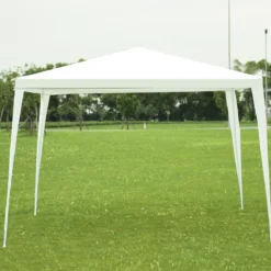 3 x 3 m Faltpavillon Partyzelt Gartenzelt mit Heringen & Windseilen Weiß