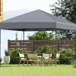 3x3 m Pop up Pavillon mit Tragetasche & UV50+ Höhenverstellbarer Faltpavillon Grau