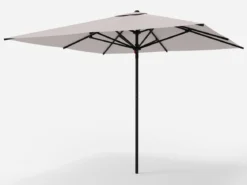3 x 3 m Sonnenschirm Rechteckiger Gartenschirm mit Schutzhülle & Aluminiumgestell Beige/Grau