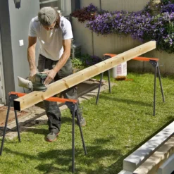 2 x Sägebock Arbeitsbock Klappbar Gerüstbock bis zu 500 kg belastbar 96,5 x 47 x 76 cm