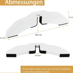 2 x Stützfüße aus Kieferholz für Hunde Absperrgitter 2 cm Gitterfüße für Schutzgitte Weiß