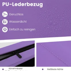 300 x 117 x 5 cm Weichbodenmatte aus Kunstleder mit Kletterverschluss & Tragegriffen
