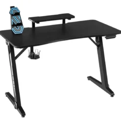 Z-förmig Gaming Tisch Computertisch PC Tisch Schreibtisch mit Licht