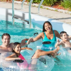 Zweistufige Schwimmbadleiter R-förmige Schwimmbadleiter Leiter mit Handlauffür Schwimmbäder Silber